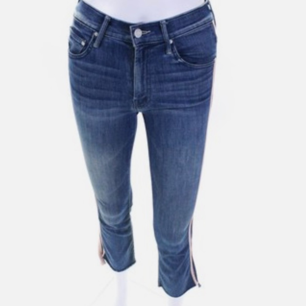 MOTHER thunderstruck the looker Jeans with Pink Stripes - Picture 5 of 6